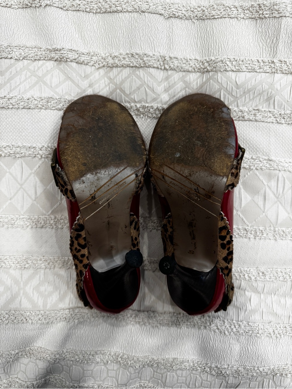 Vintage Y2K Naughty Monkey Out Of Line 2 Red/Leopard Pumps - Picture 5 of 6